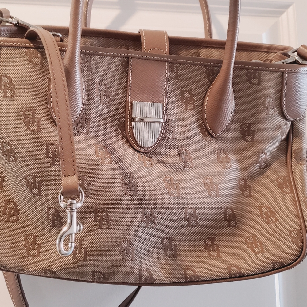 Designer Tan Monogram Tote Bag